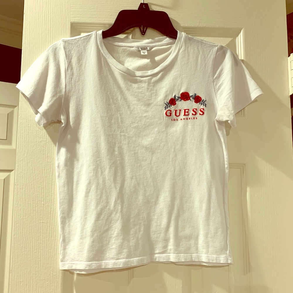 Embroidered rose T-shirt